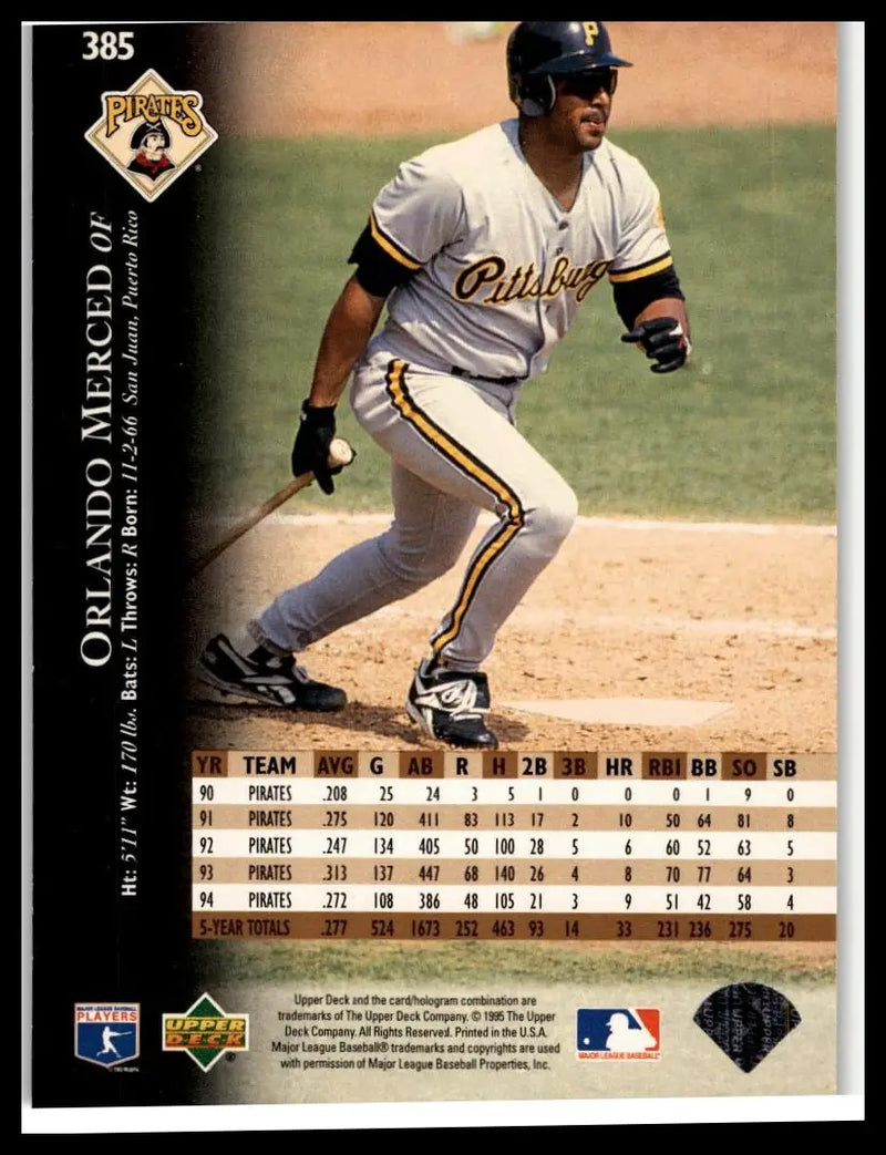 1995 Upper Deck #385 Orlando Merced Electric Diamond - Baseball Card Single