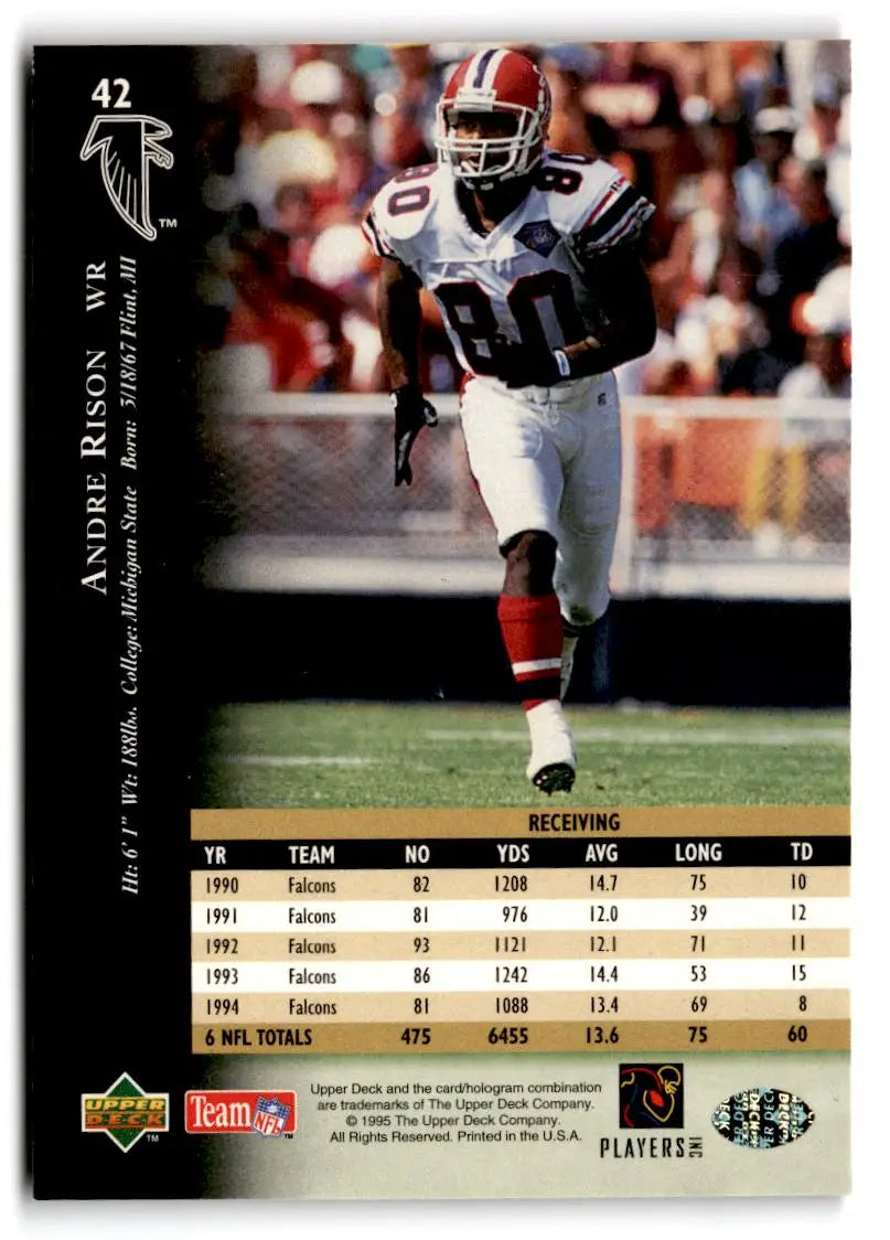 1995 Upper Deck #42 Andre Rison Electric - Football Card Single