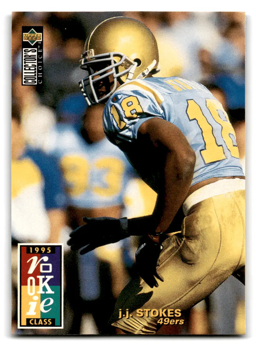 1995 Upper Deck Collector’s Choice J.J. Stokes #10 San Francisco 49ers - Football Card Single