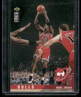 1995 Upper Deck Collector’s Choice Scouting Report Michael Jordan #324