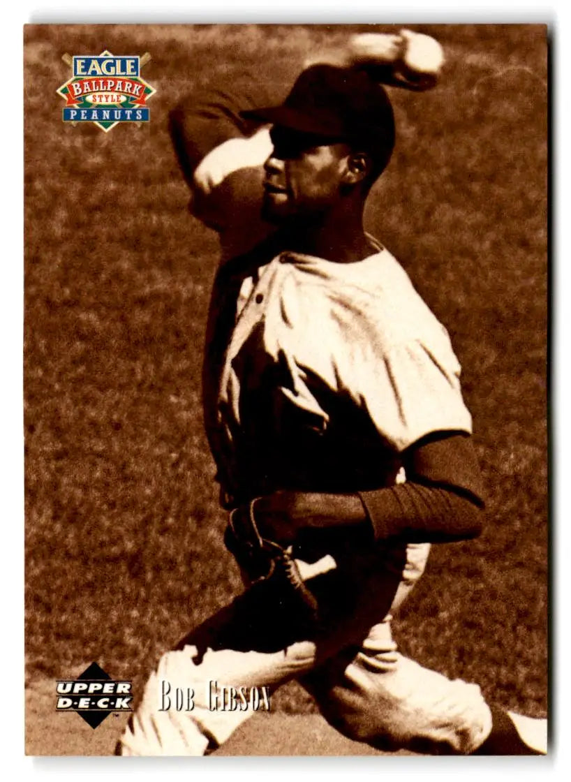 1995 Upper Deck Eagle Peanuts Legends #9 Bob Gibson - Baseball Card Single