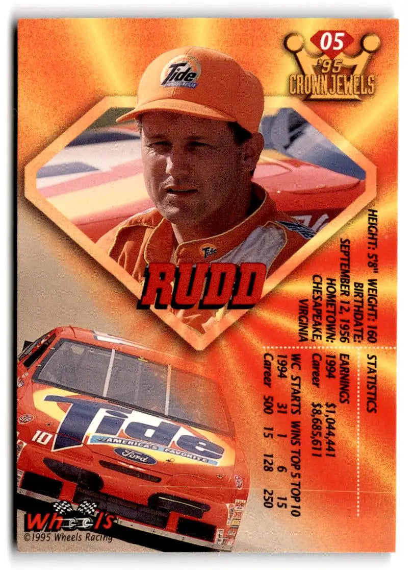 1995 Wheels Crown Jewels #05 Ricky Rudd - Racing Card Single