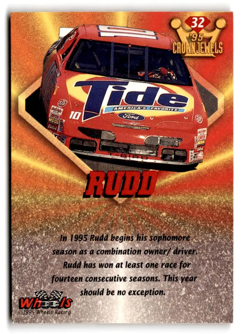 1995 Wheels Crown Jewels #32 Ricky Rudd - Racing Card Single