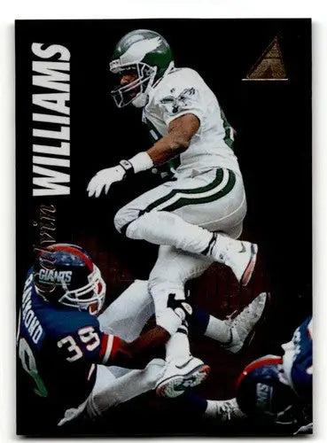Football trading card featuring Williams Philadelphia Eagles player from 1995 Zenith series