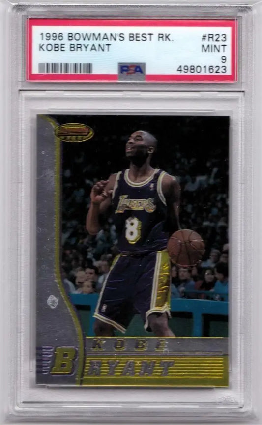 Graded Kobe Bryant rookie card from 1996-97 Bowman’s Best, perfect for Columbia Hobby collectors