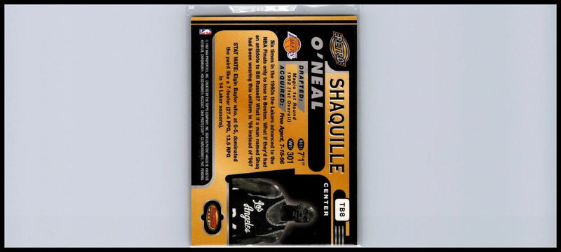 TB8 Shaquille O’Neal basketball trading card from 1996-97 Bowman’s Best collection