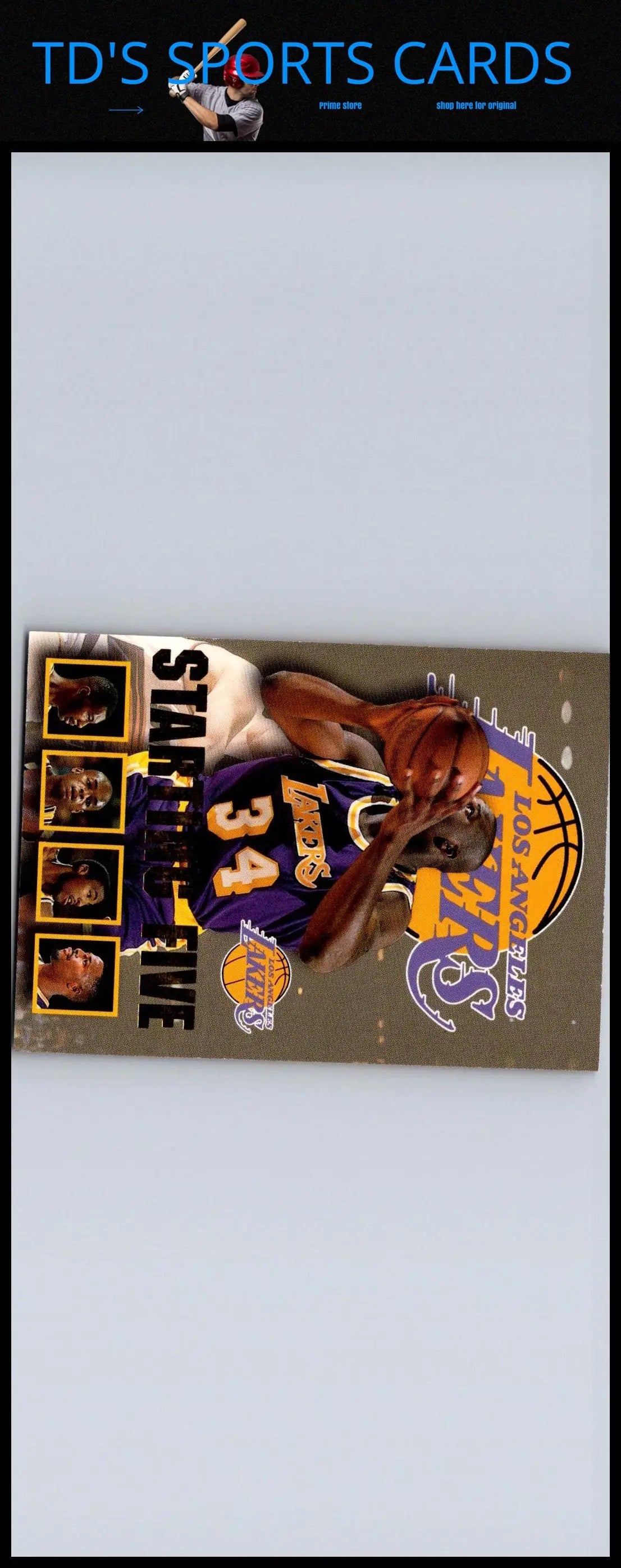 Shaquille O’Neal basketball card from 1996-97 Hoops Neal Starting Five set