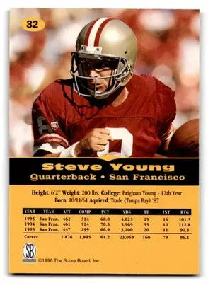 1996-97 Score Board All Sport PPF #32 Steve Young - Football Card Single