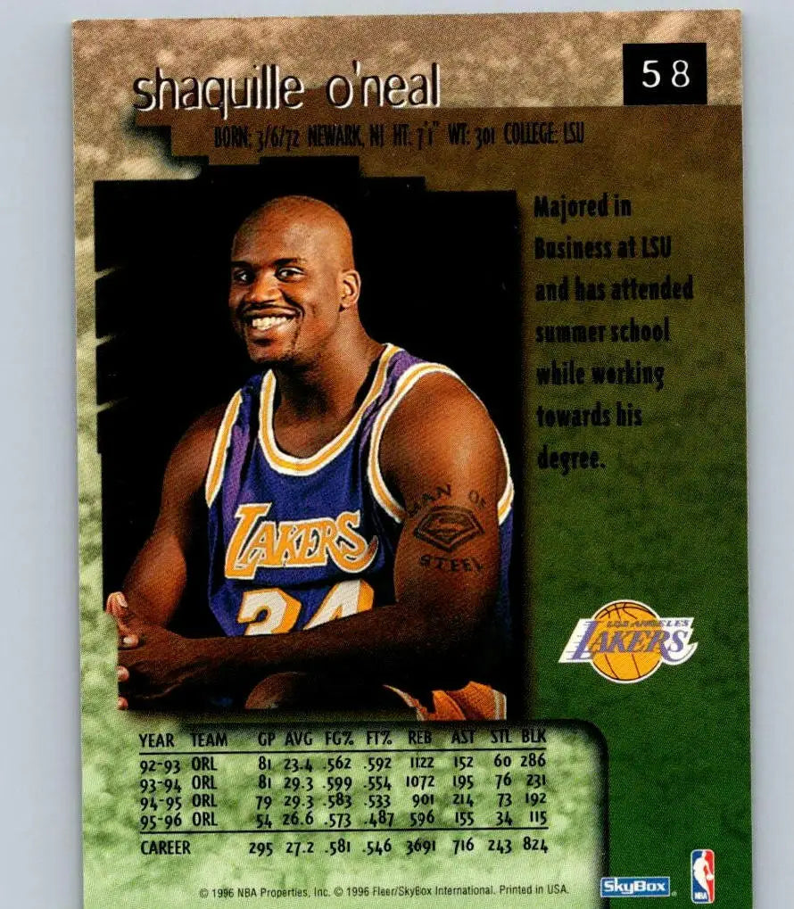 1996-97 SkyBox Premium #58 Shaquille O’Neal - Basketball Card Single