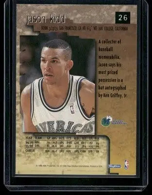 1996-97 SkyBox Premium Jason Kidd #26 Basketball - Basketball Card Single