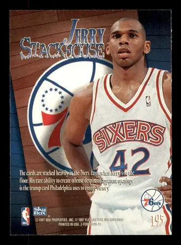 1996-97 SkyBox Z-Force #195 Jerry Stackhouse NM-MT ZUP ID:82467 - Basketball Card Single