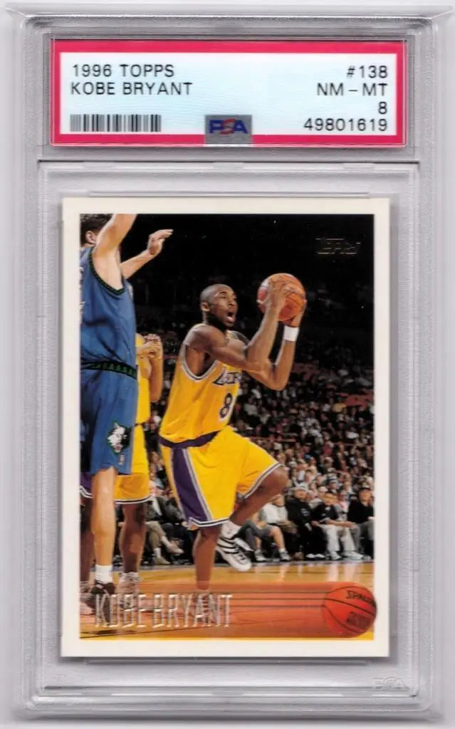 Graded 1996 Topps Kobe Bryant basketball card from Columbia Hobby at Panini National Convention