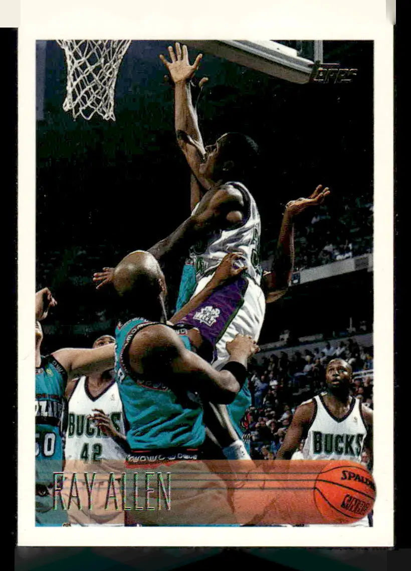 1996-97 Topps #217 Ray Allen Base Milwaukee Bucks - Basketball Card Single