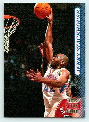 1996-97 Topps Stadium Club #31 Jerry Stackhouse NM Near Mint 76ers ID:82474 - Basketball Card Single