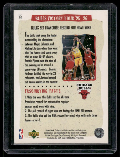 1996-97 Upper Deck Collector’s Choice Bulls Victory Tour Michael Jordan #25 - Trading Card