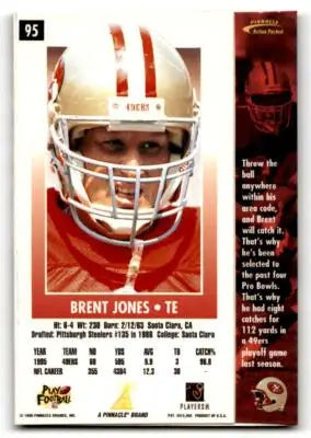 1996 Action Packed #95 Brent Jones - Football Card Single