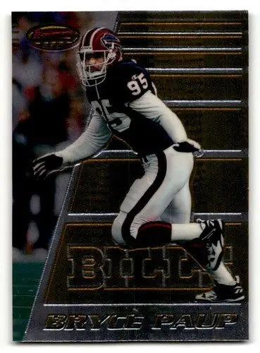Original gloss Bryce Paup Buffalo Bills football card from 1996 Bowman’s Best
