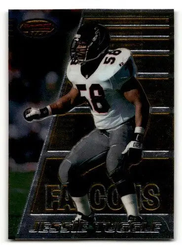 Original gloss football trading card featuring Jessie Tuggle Atlanta Falcons player