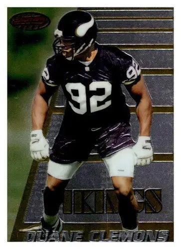 Original gloss of Duane Clemons football card from 1996 Bowman’s Best rookie series