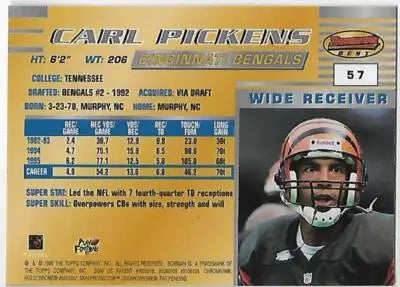 1996 Bowman’s Best #57 Carl Pickens NM Near Mint Bengals - Football Card Single
