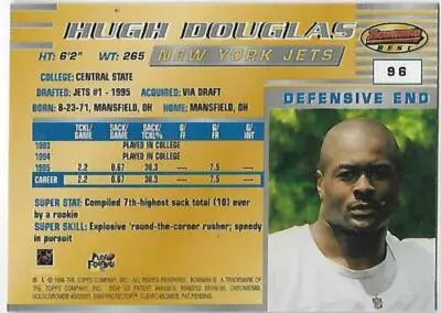 1996 Bowman’s Best #96 Hugh Douglas NM-MT NY Jets - Football Card Single