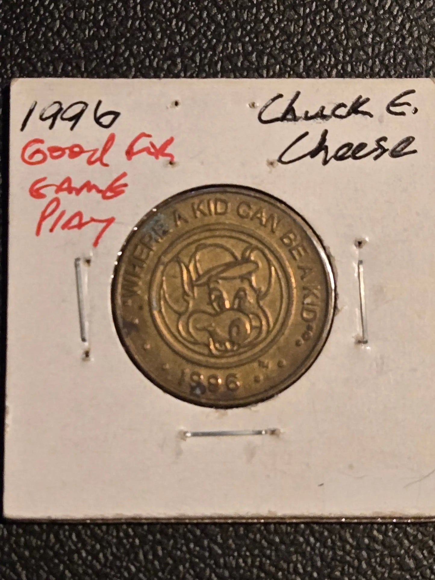1996 Chuck E. Cheese Token - Where A Kid Can Be A Kid - Vintage Arcade Token - Coins & Currency