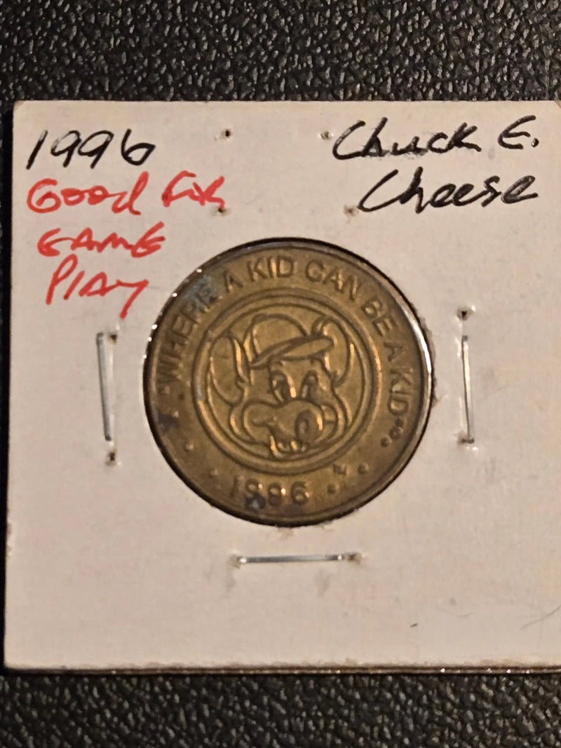 1996 Chuck E. Cheese Token - Where A Kid Can Be A Kid - Vintage Arcade Token - Coins & Currency