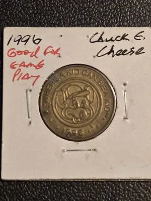 1996 Chuck E. Cheese Token - Where A Kid Can Be A Kid - Vintage Arcade Token - Coins & Currency