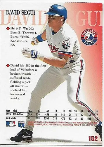 1996 Circa #152 David Segui NM Near Mint Expos - Baseball Card Single