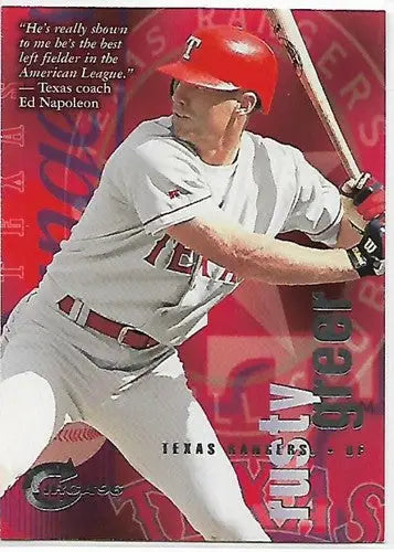 1996 Circa #87 Rusty Greer NM Near Mint Rangers - Baseball Card Single