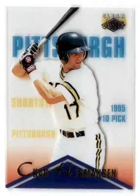 Baseball card featuring Chad Hermansen from 1996 Classic Clear Assets series