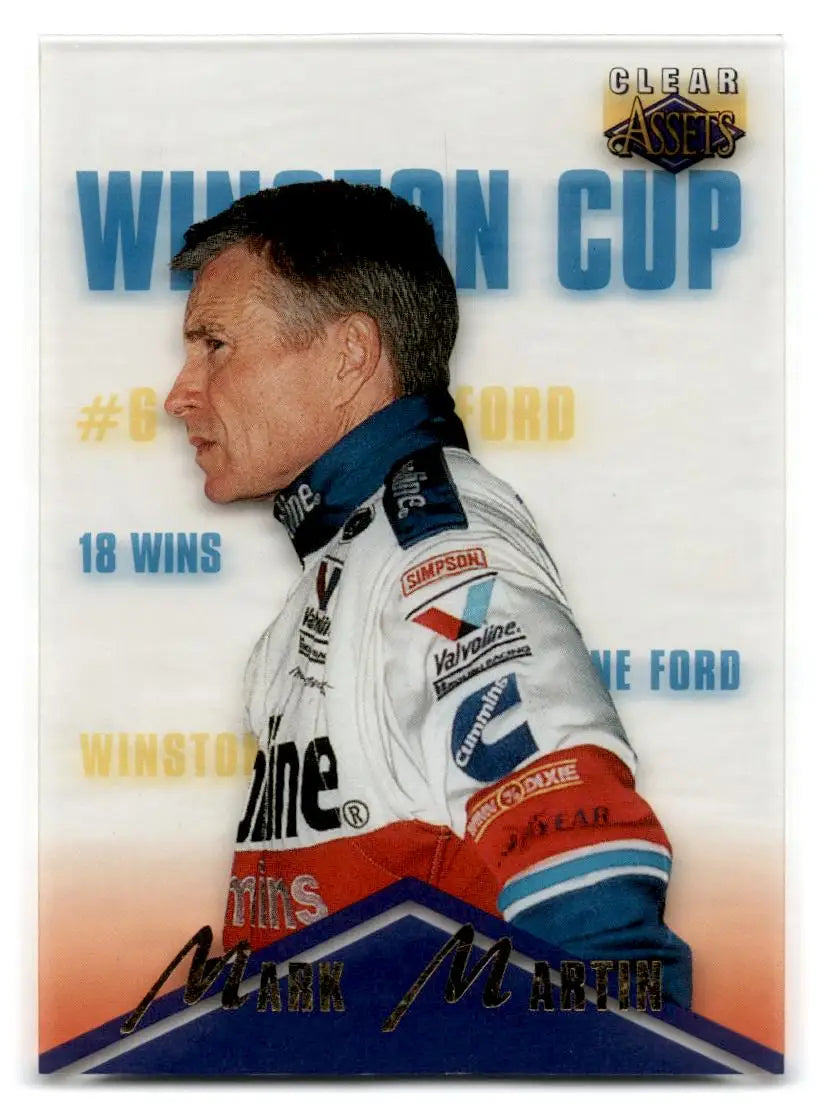 1996 Classic Clear Assets #66 Mark Martin - Racing Card Single