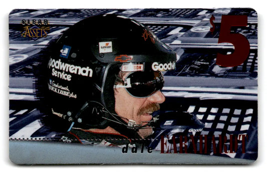 1996 Clear Assets Phone Cards $5 #4 Dale Earnhardt - Racing Card Single