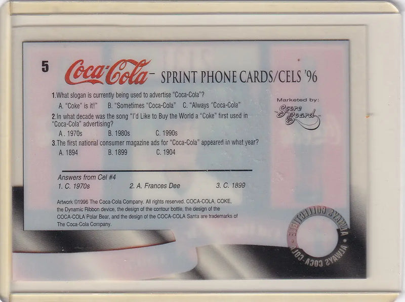 1996 COCA COLA #5 CAL RIPKEN JR- BALTIMORE ORIOLES - Other