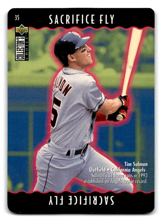 1996 Collector’s Choice #35a Tim Salmon You Make the Play Strikeout - Baseball Card Single