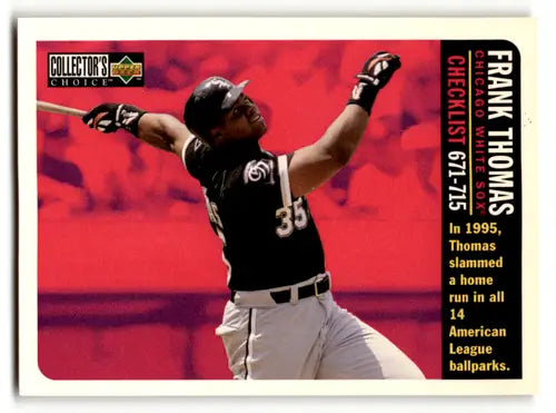 Original gloss Frank Thomas baseball card 1996 Collector’s Choice Thomas CL NM-MT
