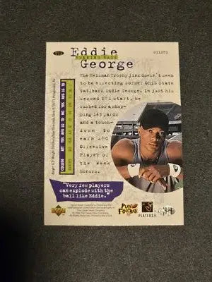 1996 Collector’s Choice Update #U12 Eddie George - Football Card Single
