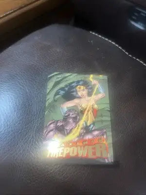 Wonder Woman trading card from 1996 DC Outburst Firepower Maximum Firepower series
