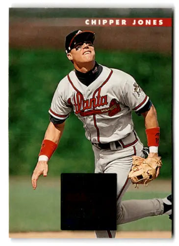 Original gloss Chipper Jones baseball card 1996 Donruss NM-MT Braves ID:76773
