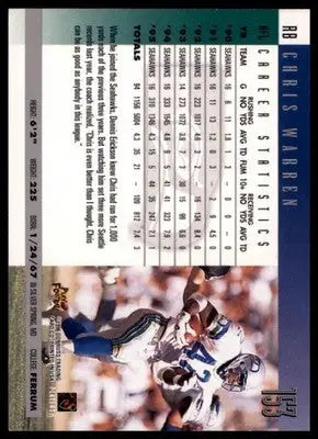 1996 Donruss Chris Warren 153 Seattle Seahawks