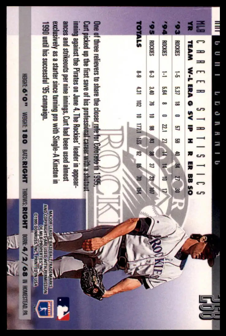 1996 Donruss Curt Leskanic 268 Colorado Rockies NM - Baseball Card Single