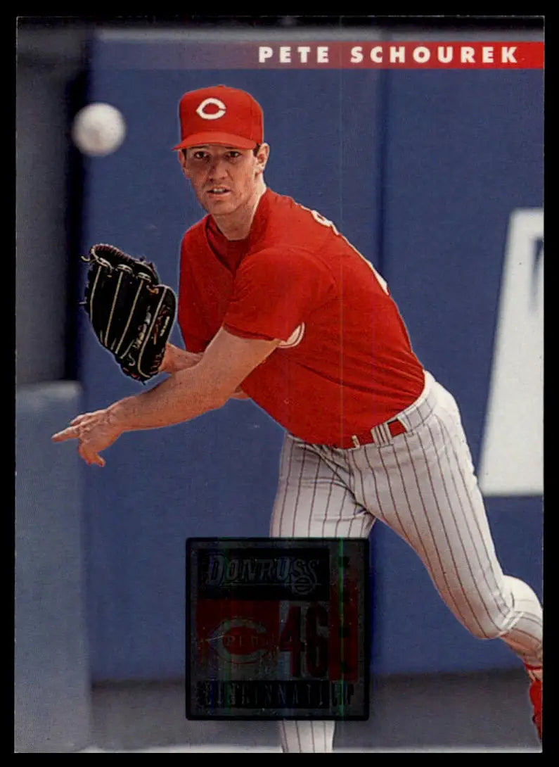 1996 Donruss Pete Schourek 85 Cincinnati Reds NM - Baseball Card Single