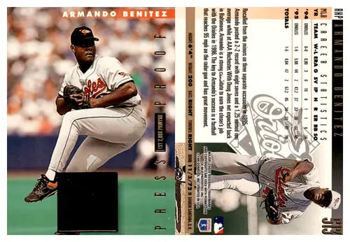 1996 Donruss Press Proofs #513 Armando Benitez NM-MT Orioles ID:45387 - Baseball Card Single