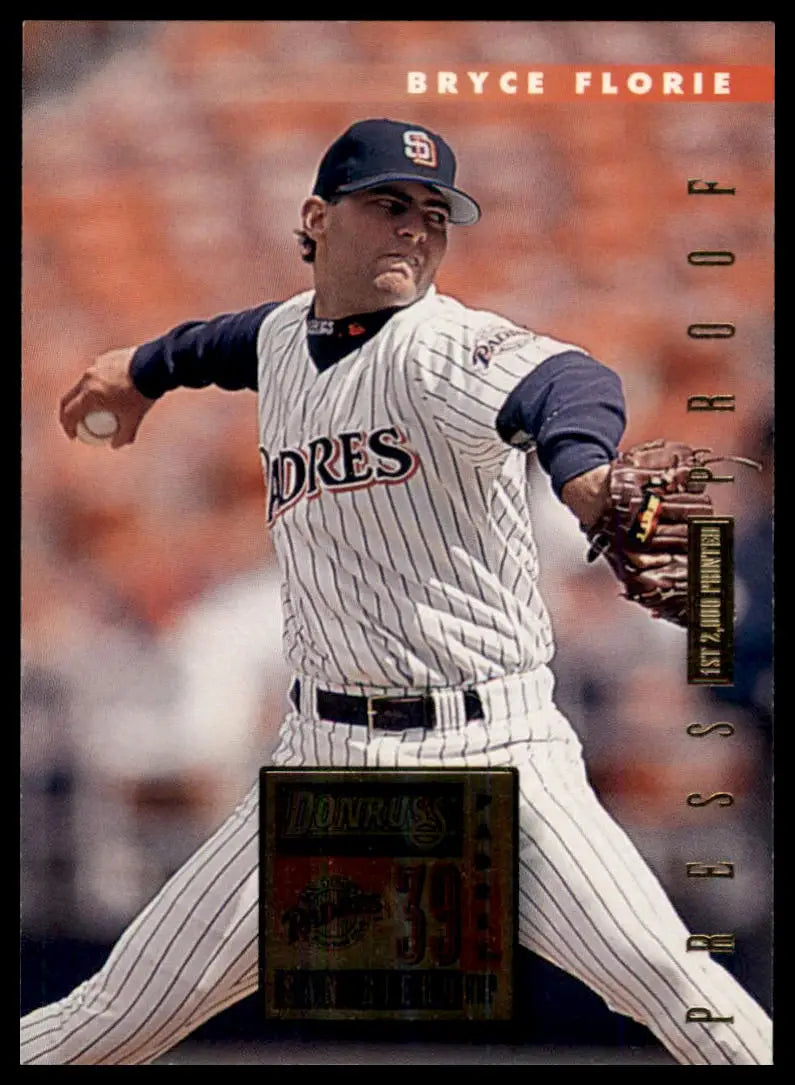 1996 Donruss - Press Proofs Bryce Florie 86 San Diego Padres NM - Baseball Card Single