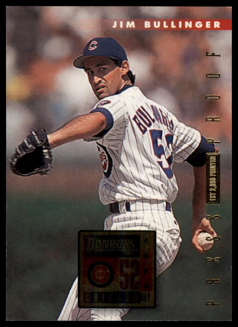 1996 Donruss - Press Proofs Jim Bullinger 185 Chicago Cubs NM - Baseball Card Single