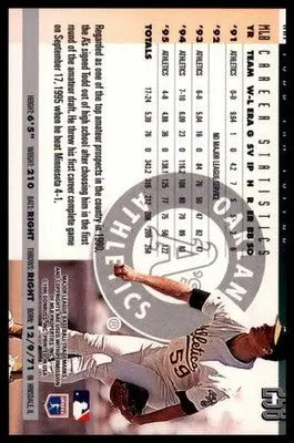 1996 Donruss Todd Van Poppel 258 Oakland Athletics NM - Baseball Card Single