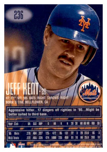 1996 E-Motion XL #236 Jeff Kent NM Near Mint Mets ID:65022 ID:65022 - Baseball Card Single