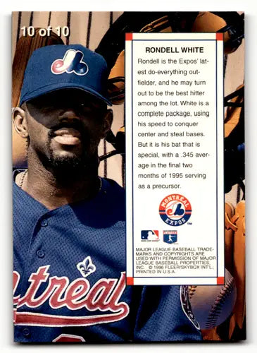 1996 E-Motion XL Rare Breed #10 Rondell White NM-MT Expos ID:60753 - Baseball Card Single