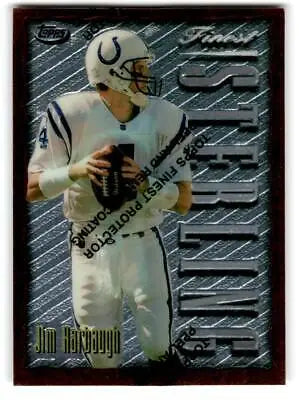 Jim Harbaugh 1996 Finest #73 trading card featuring the football legend
