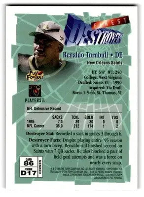 1996 Finest #86 Renaldo Turnbull - Football Card Single